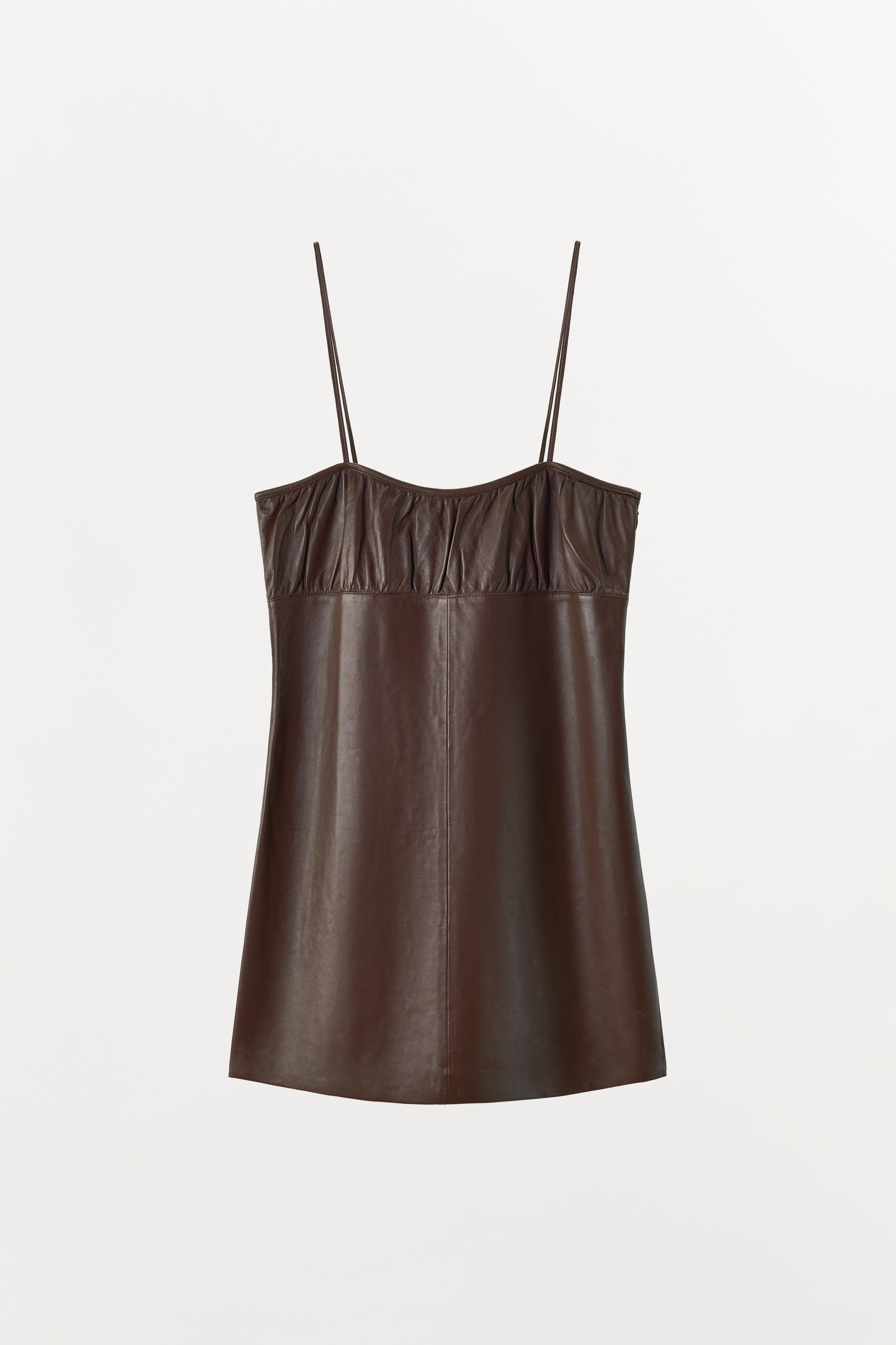 100% LEATHER RUCHED DRESS LIMITED EDITION
